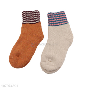 China supplier ladies thick warm socks knitted crew socks for women