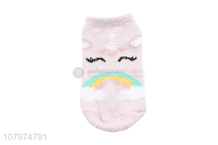 Low price kids winter warm microfiber socks children thick socks