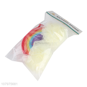 China imports rainbow shape shower bath sponge with bath ball