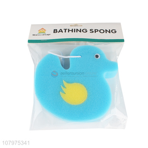 China supplier duck shape shower sponge children bath sponge