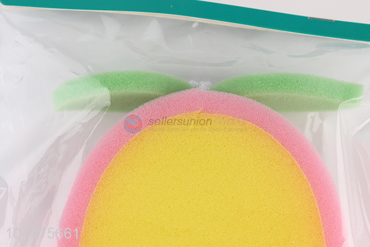 China supplier peach shape kids body cleaning bath sponge