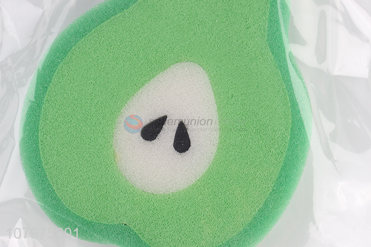 Low price pear shape shower sponge for baby kids infants