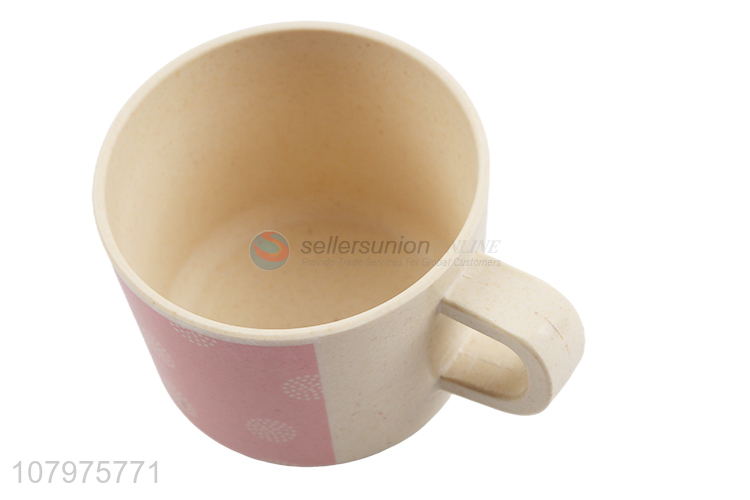 High Quality Bamboo Fiber Cup Cute Water Cup With Handle