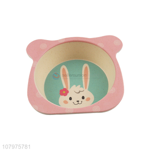 Cute Design Cartoon Pattern Bamboo Fiber Bowl For Children