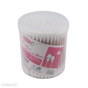 Top selling cleaning makeup wooden stick disposable cotton swabs