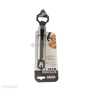 Hot selling stainless steel universal three-purpose bottle opener