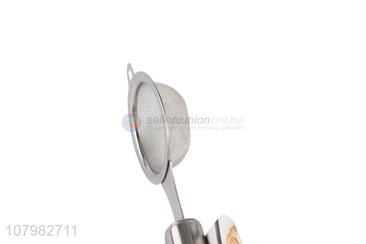 High quality silver stainless steel strainer universal tea drain set