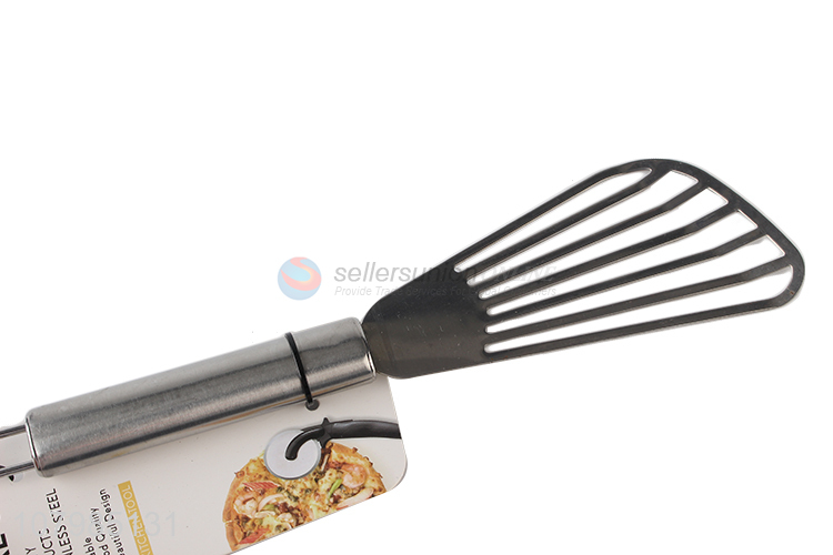 Hot selling stainless steel fan shape fish spatula cooking turner