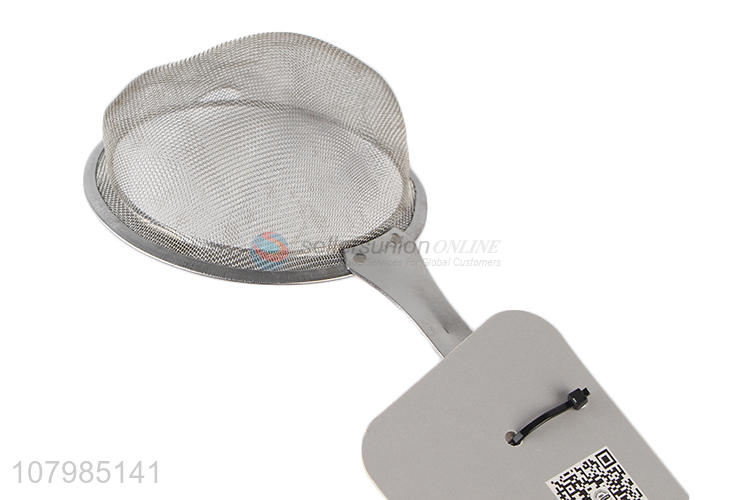 Wholesale eco-friendly stainless steel mesh tea strainer with long handle