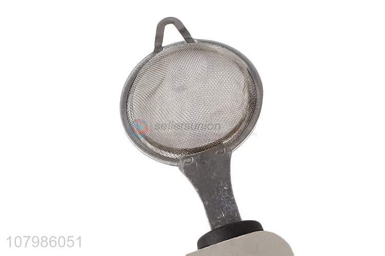 High Quality Non-Slip Handle Stainless Steel Tea Strainer Fine Mesh Strainer