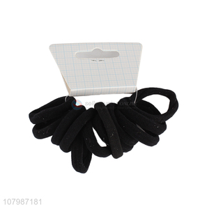 Low price wholesale black simple rubber band ladies hair accessories