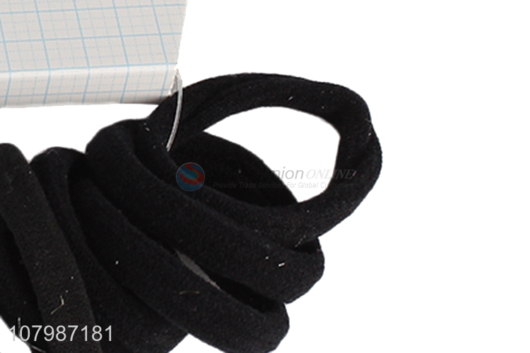 Low price wholesale black simple rubber band ladies hair accessories