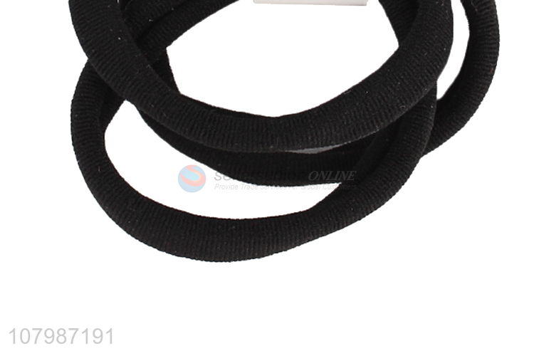 Good quality black simple rubber band ladies hair accessories for sale