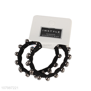 Top quality black pearl head rope ladies temperament hair accessories