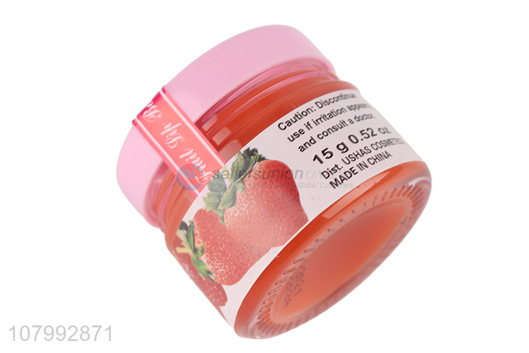 Good selling creative strawberry fruit lip balm with top quality