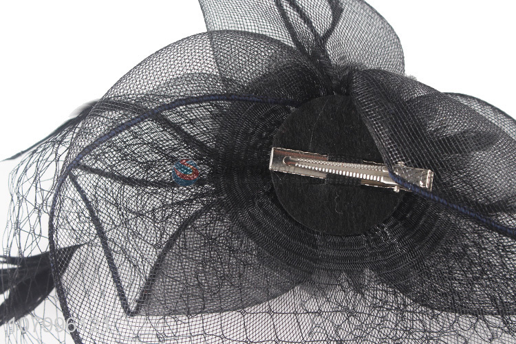 Hot items kentucky derby mesh feather fascinator top hat fascinator hair clip