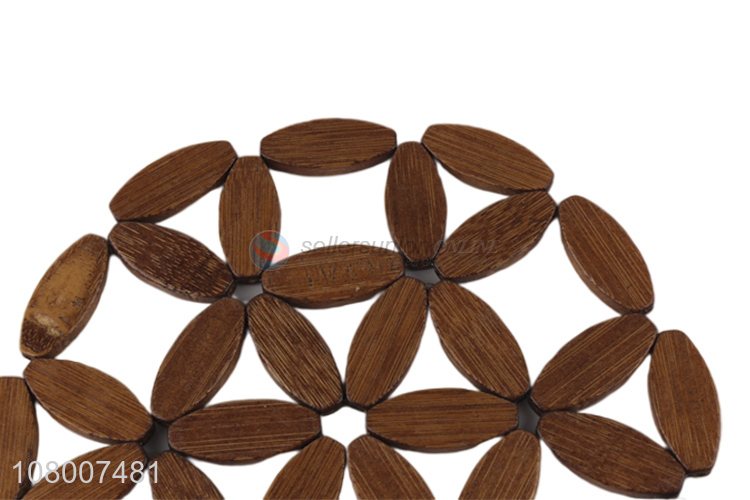 Good selling round durable heat insulation bamboo table mat wholesale