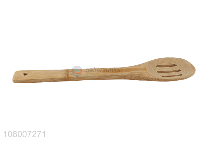 Cheap price cooking tools bamboo slotted spatula with top quality