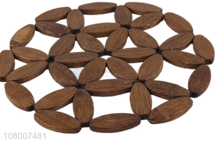 Good selling round durable heat insulation bamboo table mat wholesale