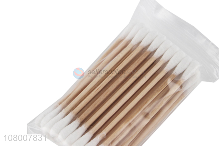 Top products disposable wooden stick cotton swabs for ear cleaning