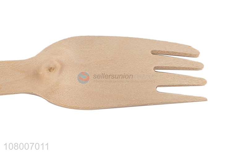 Low price travel outdoor disposable wooden food fork for sale