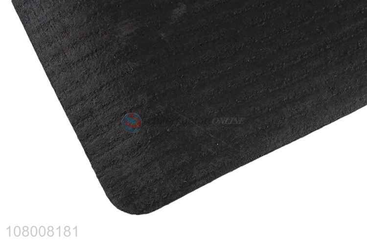 Popular products black rubber particle bottom wide stripe floor mat