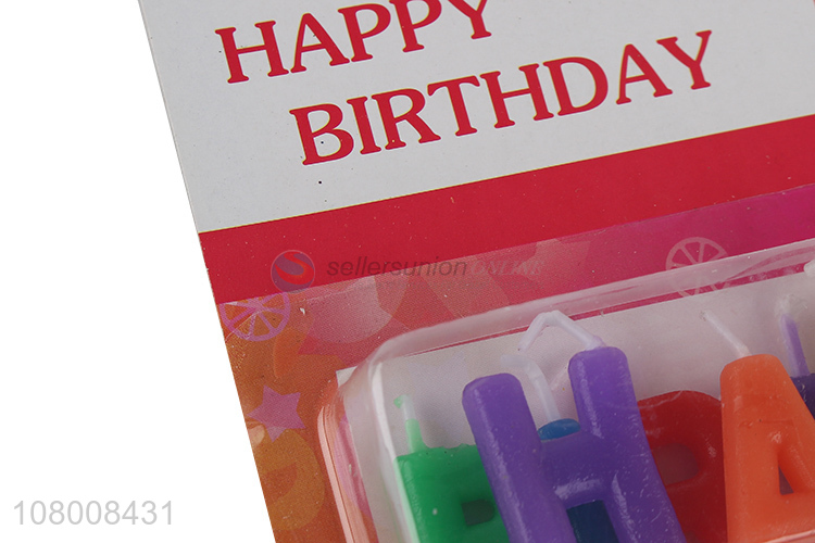 Online wholesale colorful letter birthday candle party candles for kids