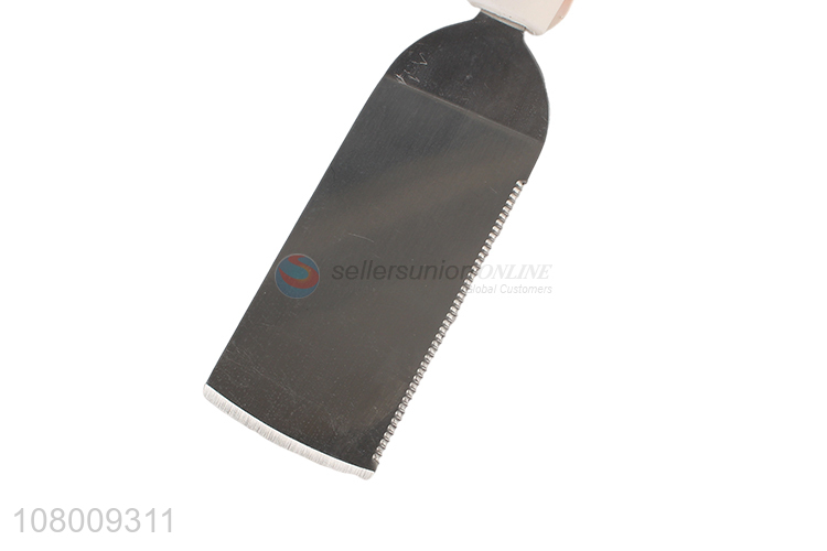 Good quality flat stainless steel cheese shovel toothed cheese cutter