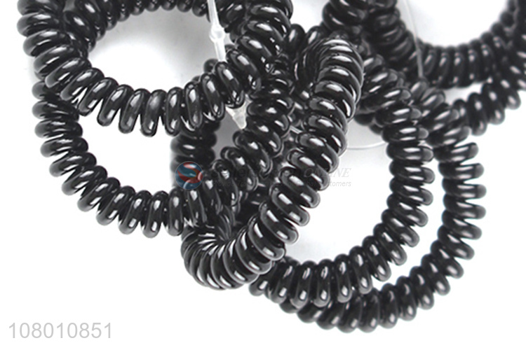 High Quality Elastic Hair Ring Black Telephone Cord Hair Ties