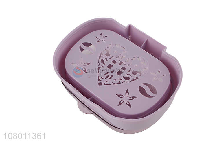 New products purple plastic soapbox bathroom storage drain box