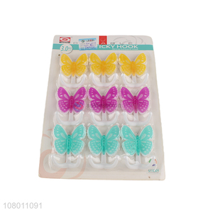 New style multicolor 3D butterfly storage sticky hook set