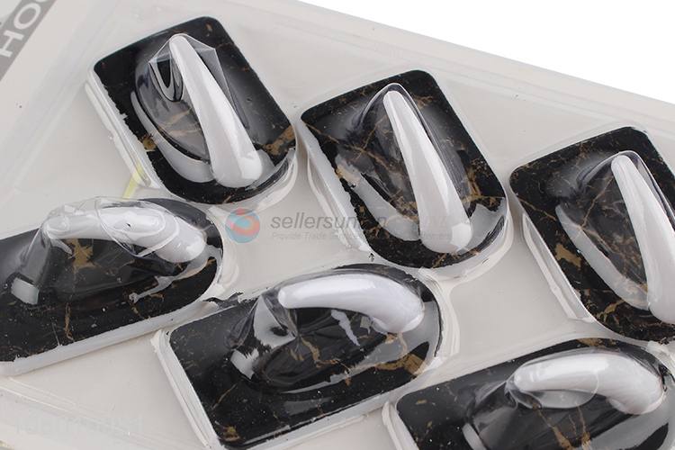 Factory wholesale black simple storage sticky hook set