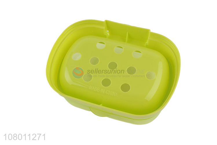 Low price green plastic soap box bathroom storage box wholesale