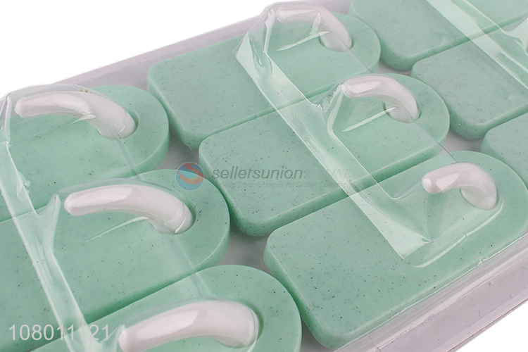 Factory wholesale green simple storage sticky hook non-marking hook set