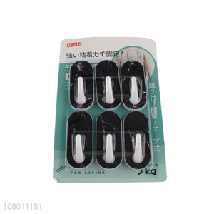 Factory direct sale black simple household storage sticky hook set