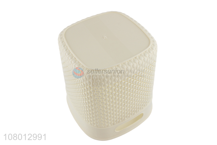 Wholesale yellow plastic paper basket general trash can