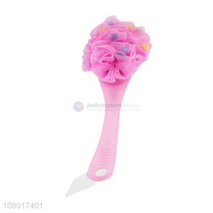 Good selling long handle shower bath ball bath flower