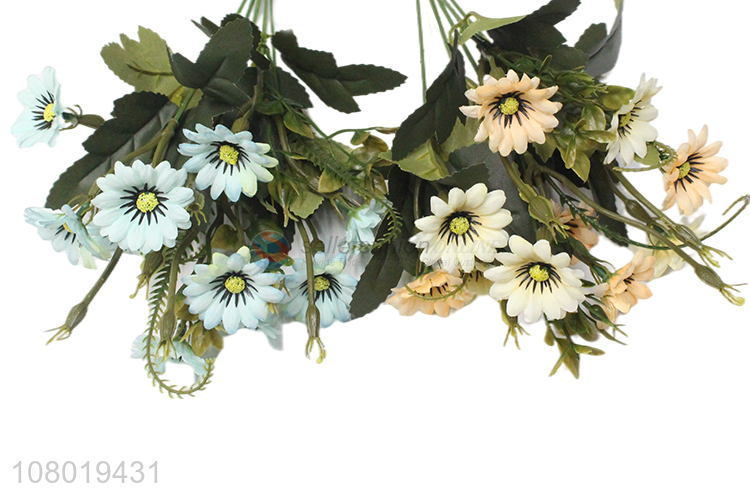 China supplier indoor decor artificial flower plastic 5 heads chrysanthemum