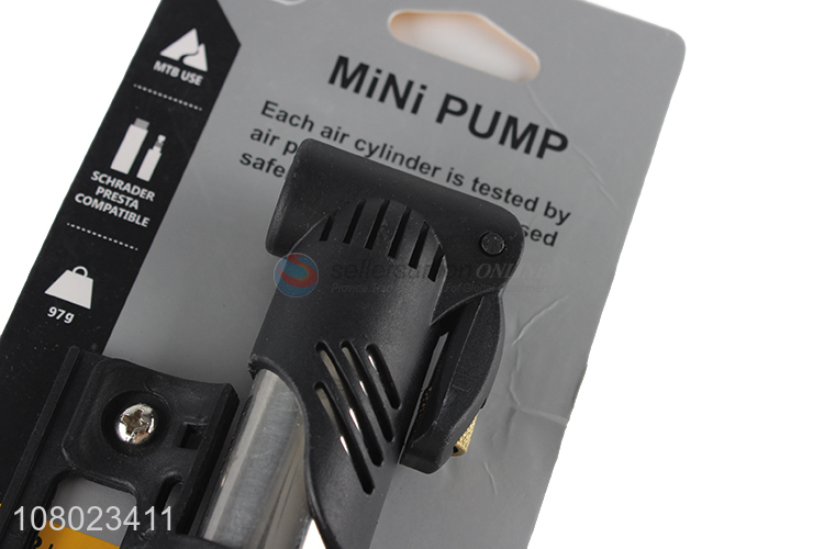 Top sale creative mini metal pump household bicycle inflator