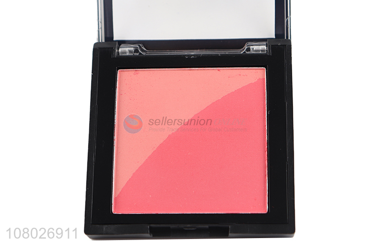 China supplier portable two colored blusher face makeup waterproof makeup