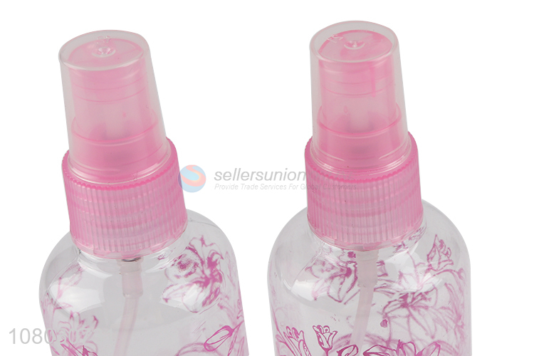 Hot sale portable 5pieces plastic bottle set with travel bag