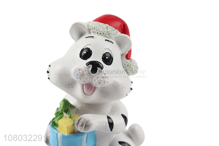 Latest design cute tiger shape christmas style ornaments