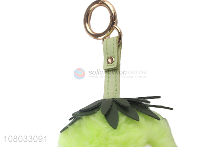 Popular product green hair ball keychain decorative pendant