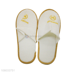 Online wholesale custom logo universale size disposable slipper for hotel