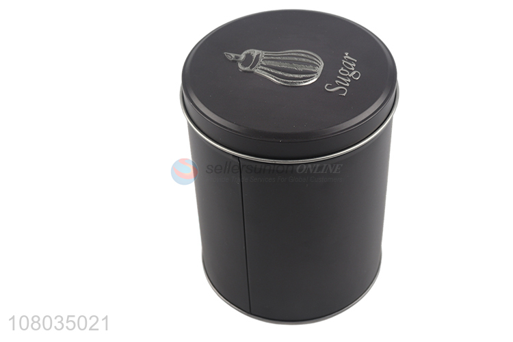 Hot Sale Cylinder Tea Caddy Tin Can Metal Tin Box