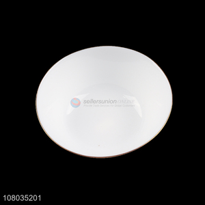 Simple design durable white dinner soup bowl for home and restaurant