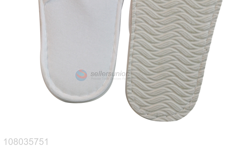 Yiwu market white linen slippers hotel disposable slippers