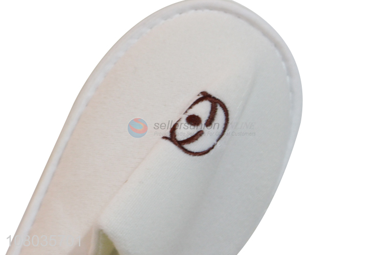 Hot sale white simple household slippers hotel disposable slippers