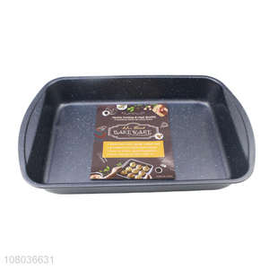 Wholesale black non-stick binaural plate for kitchen baking