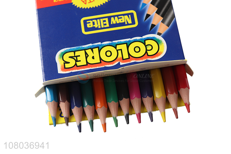 Hot Selling 12 Pieces Plastic Colored Pencils Set